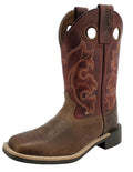 Pure Western Childrens Levi Western Boots (PCP78119C) Brown/Barn Red