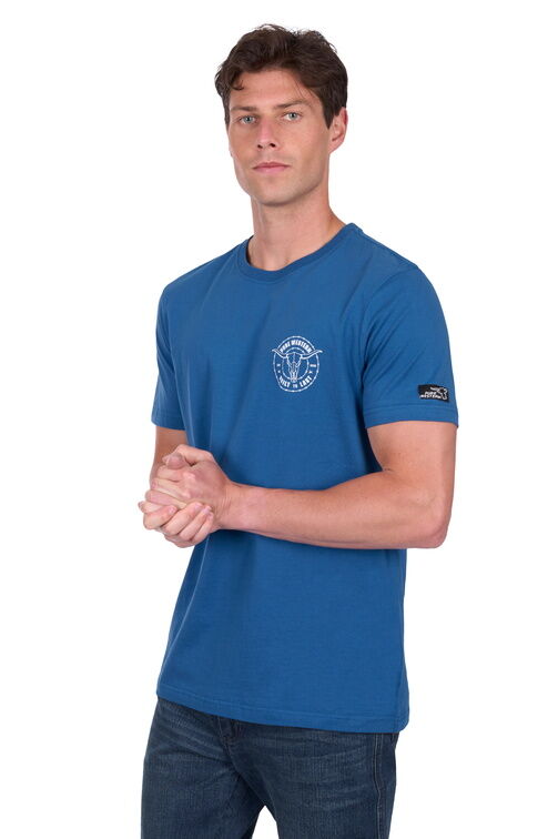 Pure Western Mens Walker S/S Tee (P5S1503083) Denim