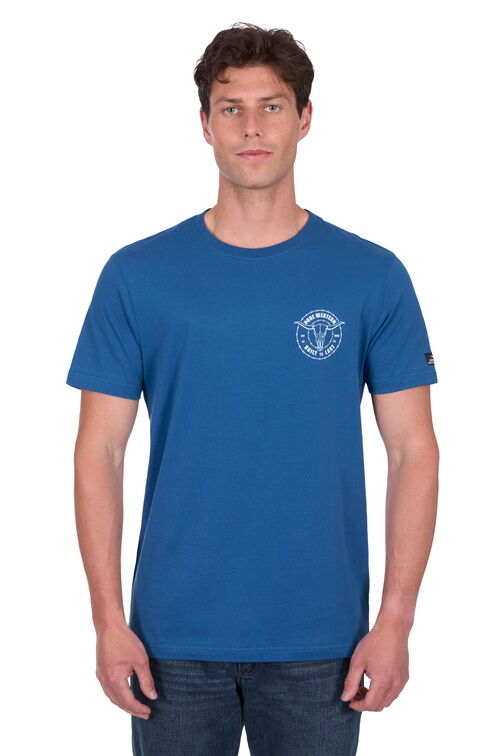 Pure Western Mens Walker S/S Tee (P5S1503083) Denim