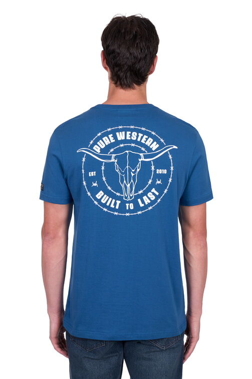 Pure Western Mens Walker S/S Tee (P5S1503083) Denim