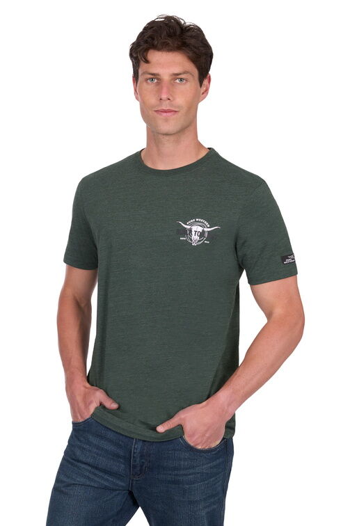Pure Western Mens Todd S/S Tee (P5S1503086) Green Marle