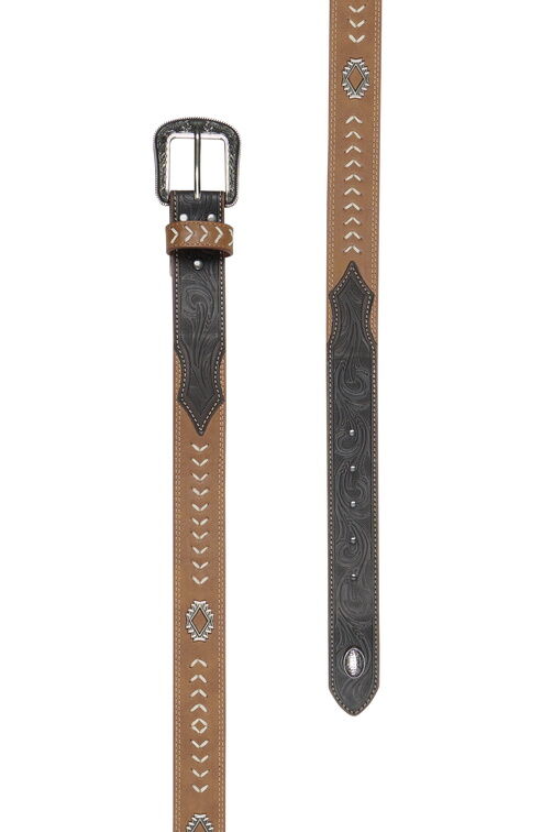 Pure Western Mens Terrence Belt (P5S1955BLT) Tan/Chocolate