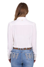 Pure Western Womens Monica L/S Shirt (P5S2126120) Cream