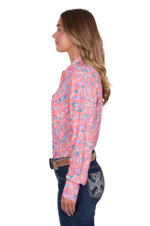 Pure Western Womens Audrey L/S Shirt (P5S2127125) Multi