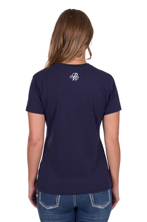 Pure Western Womens Sherry S/S Tee (P5S2598101) Navy