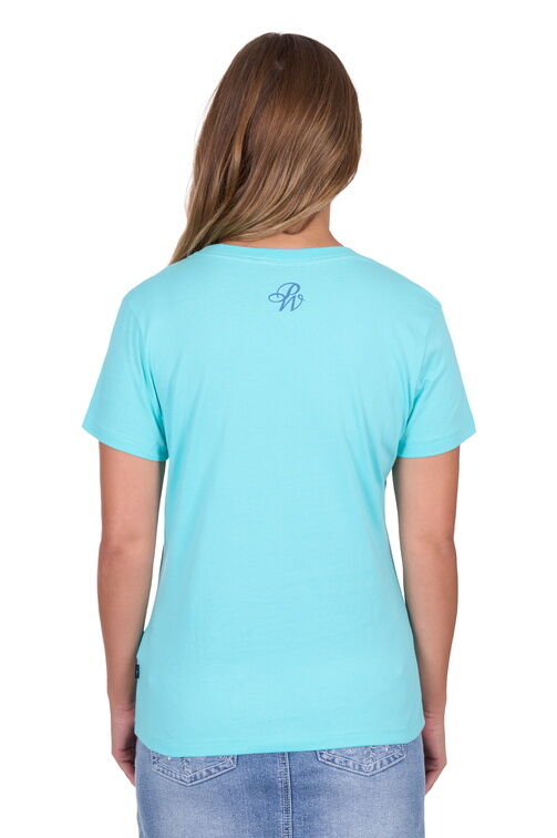 Pure Western Womens Shelly S/S Tee (P5S2598104) Turquoise