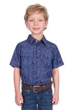 Pure Western Boys Travis S/S Shirt (P5S3103074) Chambray