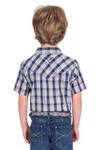 Pure Western Boys Peter S/S Shirt (P5S3103075) Navy/Tan
