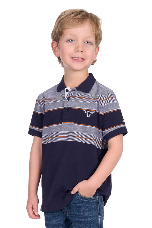 Pure Western Boys Brad S/S Polo (P5S3500079) Navy