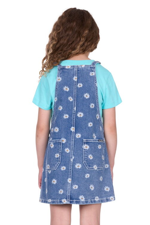 Pure Western Girls Adison Pinafore (P5S5402150) Retro Blue