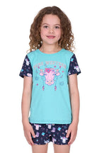 Pure Western Girls Cowgirl Pyjamas (P5S5942PJS) Navy/Aqua