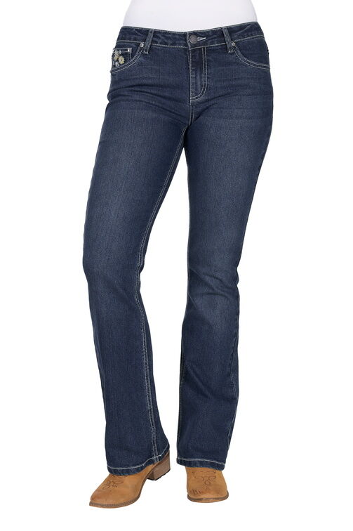 Pure Western Womens Jay Bootcut Jeans - 32 Leg (PCP2208132) Indigo