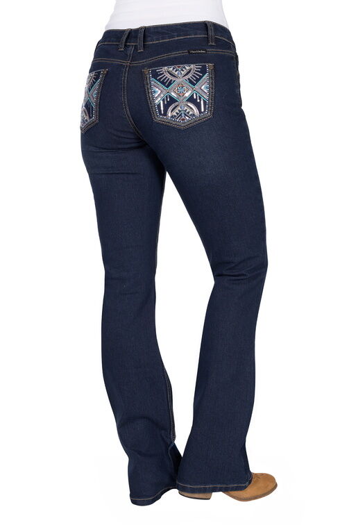Pure Western Womens Ana Bootcut Jeans - 34 Leg (PCP2208134) Evening Sky