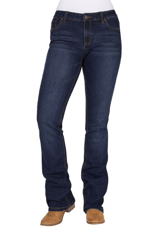 Pure Western Womens Sam Relaxed Rider Jeans - 36 Leg (PCP2210035) Midnight