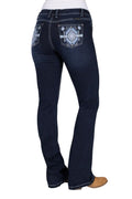 Pure Western Womens Lyn Relaxed Rider Jeans - 36 Leg (PCP2210128) Midnight