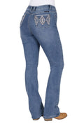 Pure Western Womens Pam Hi Rise Bootcut Jeans - 32 Leg (PCP2213129) Summer Sky