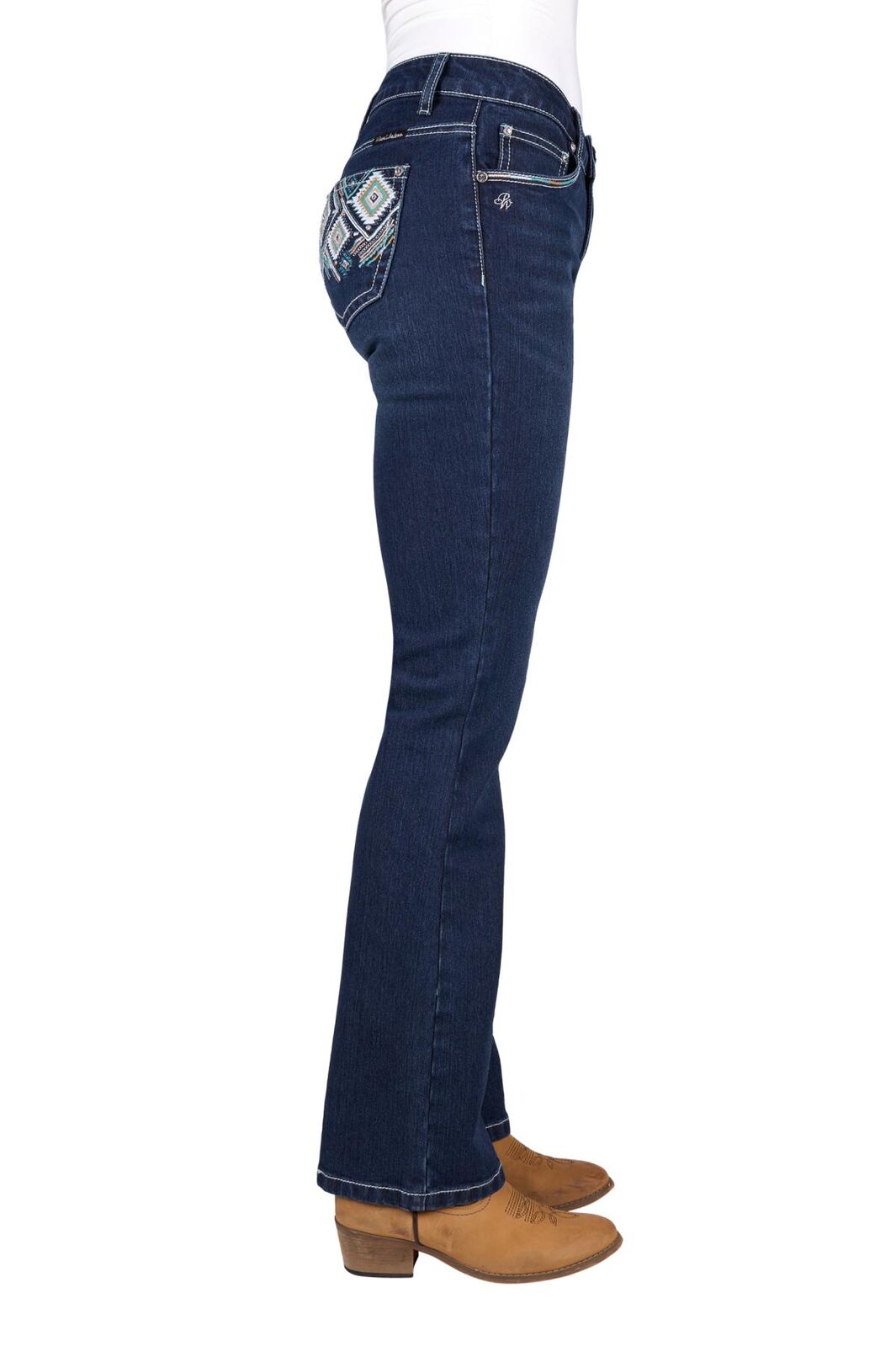 Pure Western Womens Meg Bootcut Jeans - 32 Leg (PCP2208034) Evening Sky