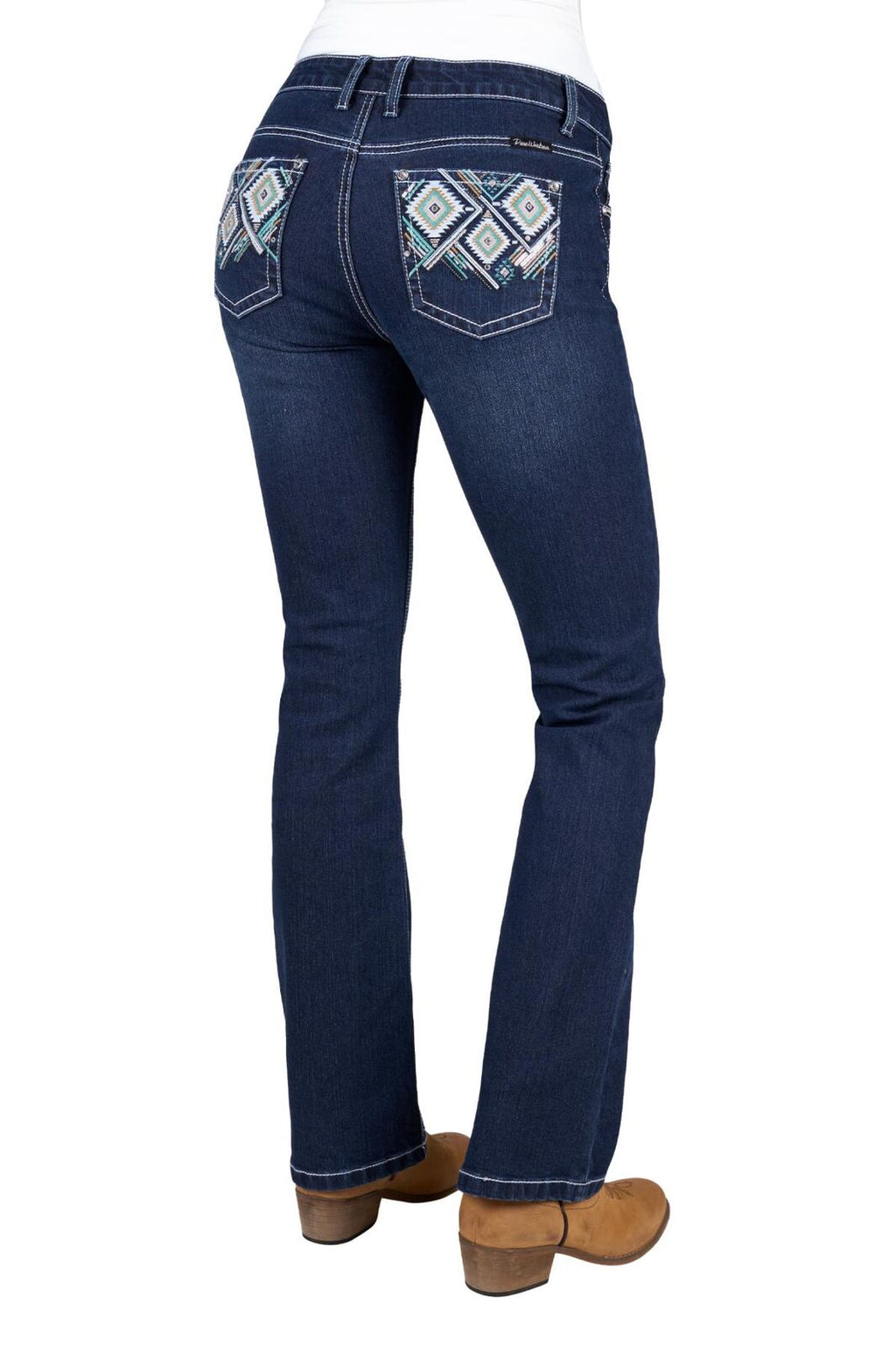 Pure Western Womens Meg Bootcut Jeans - 32 Leg (PCP2208034) Evening Sky