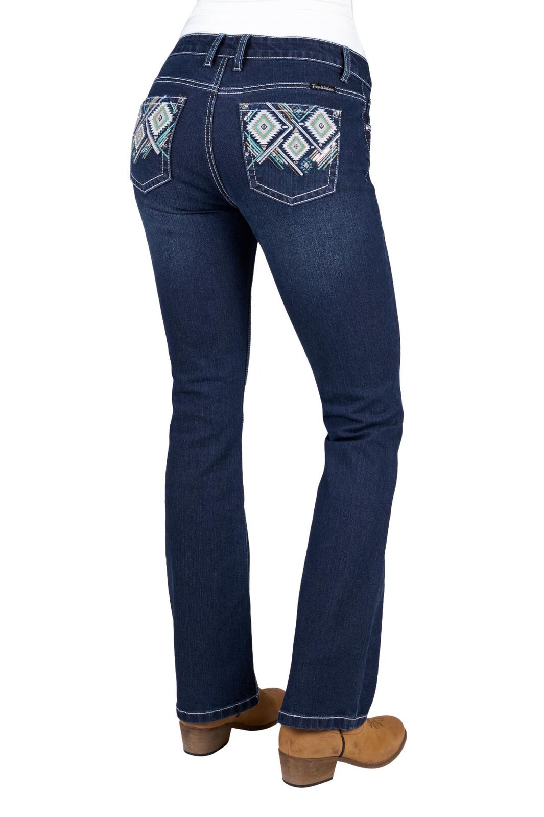 Pure Western Womens Meg Bootcut Jeans - 32 Leg (PCP2208034) Evening Sky