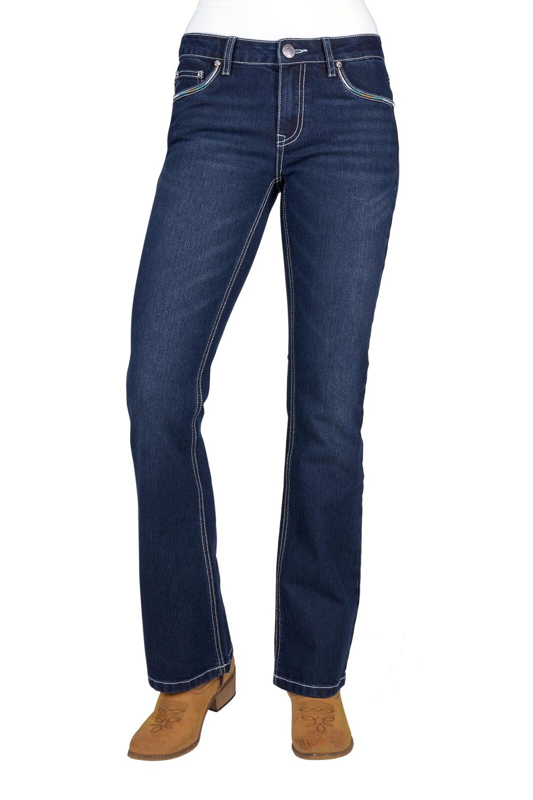 Pure Western Womens Meg Bootcut Jeans - 32 Leg (PCP2208034) Evening Sky