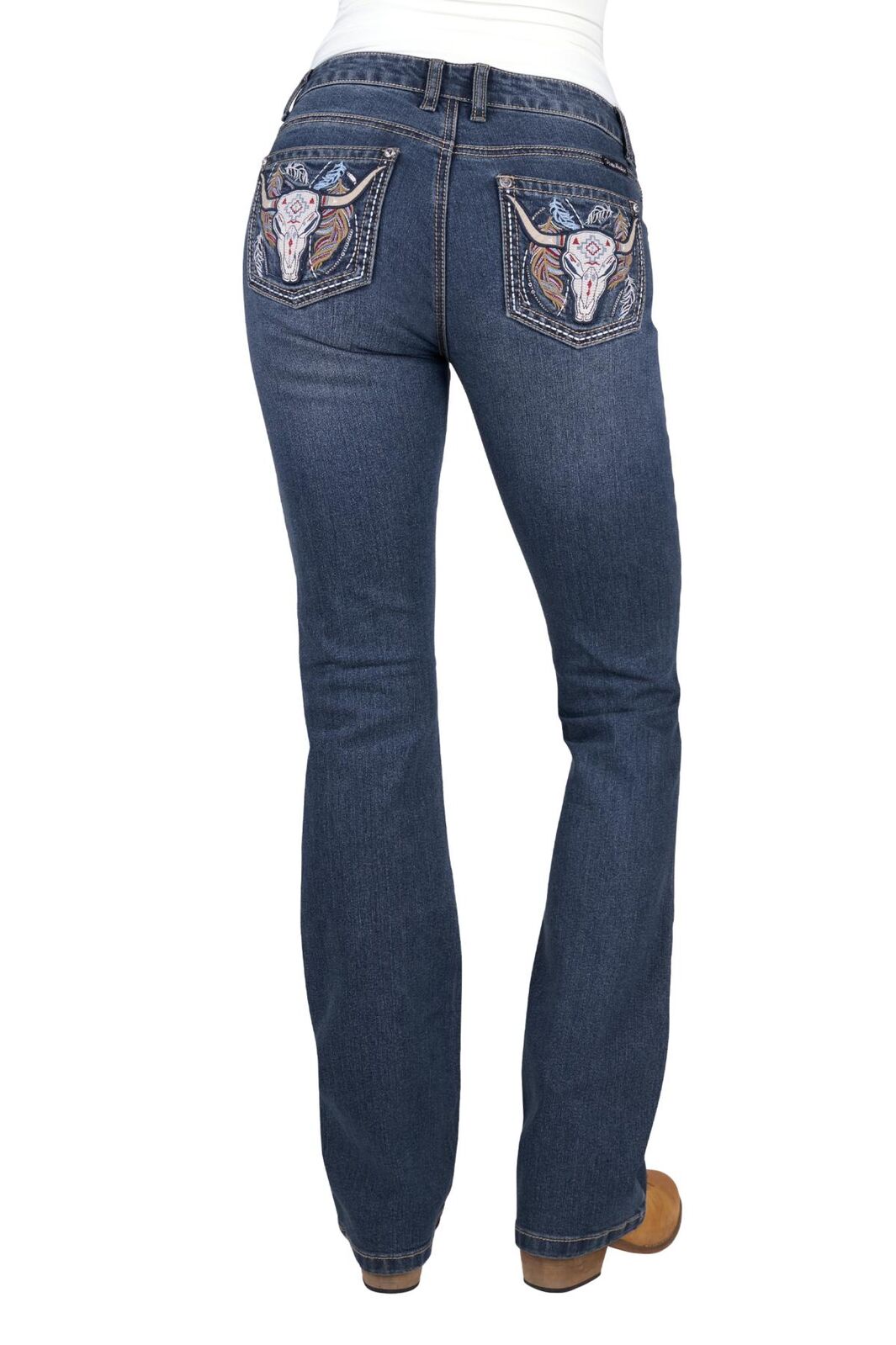 Pure Western Womens Bec Bootcut Jeans - 34 Leg (PCP2208036) Indigo