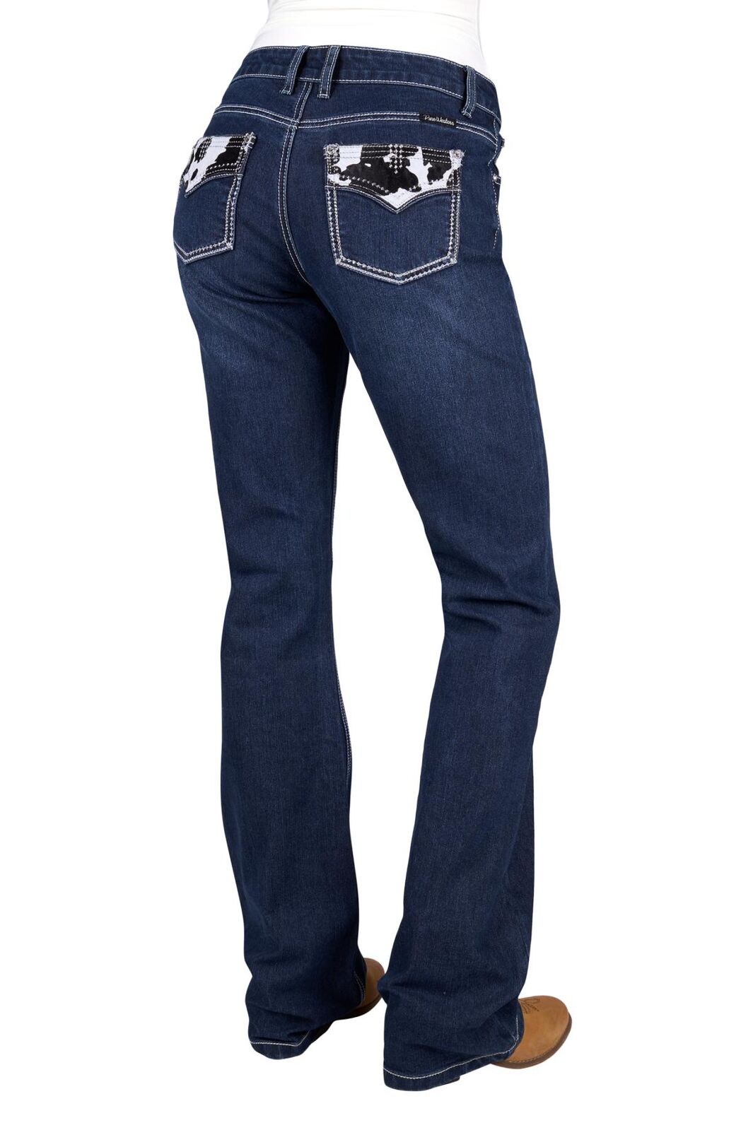 Pure Western Womens Pia Relaxed Rider Jeans - 36 Leg (PCP2210038) Midnight