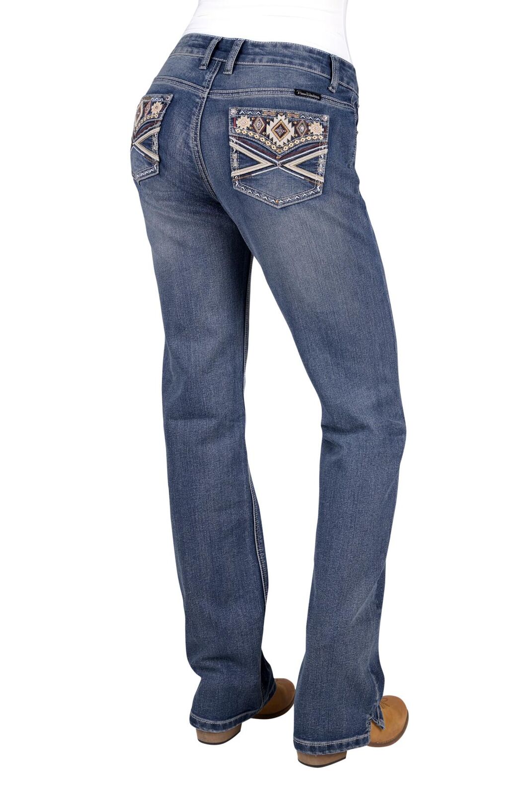 Pure Western Womens Rue Straight Fit Jeans - 34 Leg (PCP2212037) Moonshine