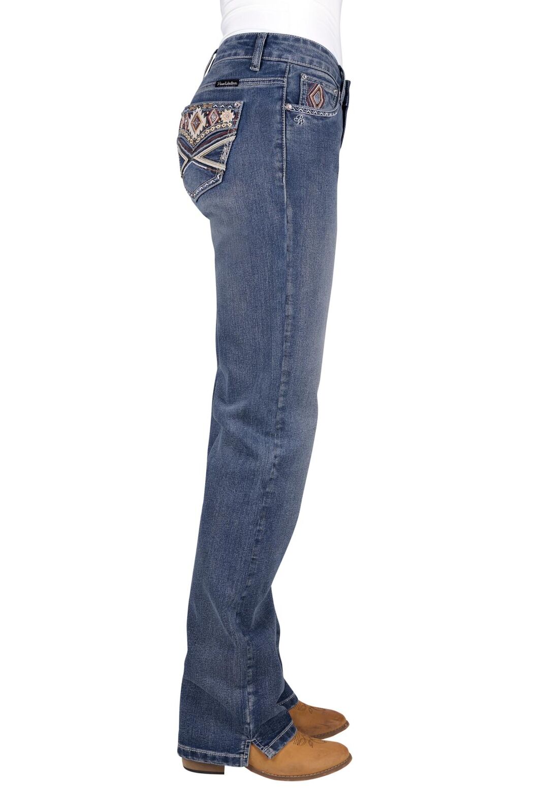 Pure Western Womens Rue Straight Fit Jeans - 34 Leg (PCP2212037) Moonshine