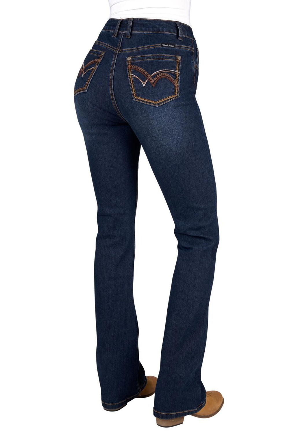 Pure Western Womens Sam High Rise Bootcut Jeans - 34 Leg (PCP2213035) Midnight