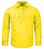 Ritemate Childrens Pilbara Closed Front Shirt (RM400CF) Lemon