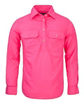 Ritemate Childrens Pilbara Closed Front Shirt (RM400CF) Hot Pink