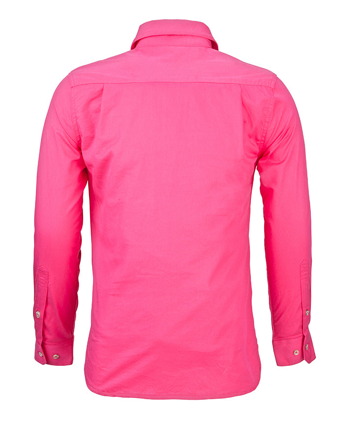 Ritemate Childrens Pilbara Closed Front Shirt (RM400CF) Hot Pink