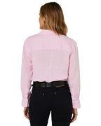 Ritemate Womens Pilbara Classic Fit Linen L/S Shirt (RMPC005) Pink