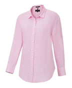 Ritemate Womens Pilbara Classic Fit Linen L/S Shirt (RMPC005) Pink