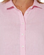 Ritemate Womens Pilbara Classic Fit Linen L/S Shirt (RMPC005) Pink