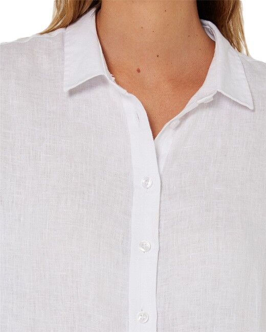 Ritemate Womens Pilbara Linen L/S Shirt (RMPC005) White 
