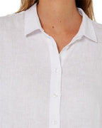 Ritemate Womens Pilbara Linen L/S Shirt (RMPC005) White 