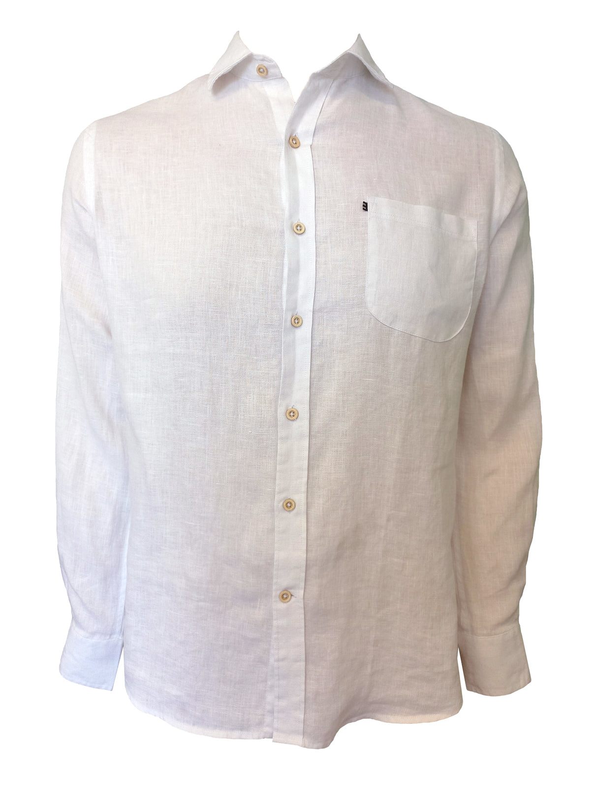 Ritemate Mens Pilbara Linen L/S Shirt (RMPC055) White 