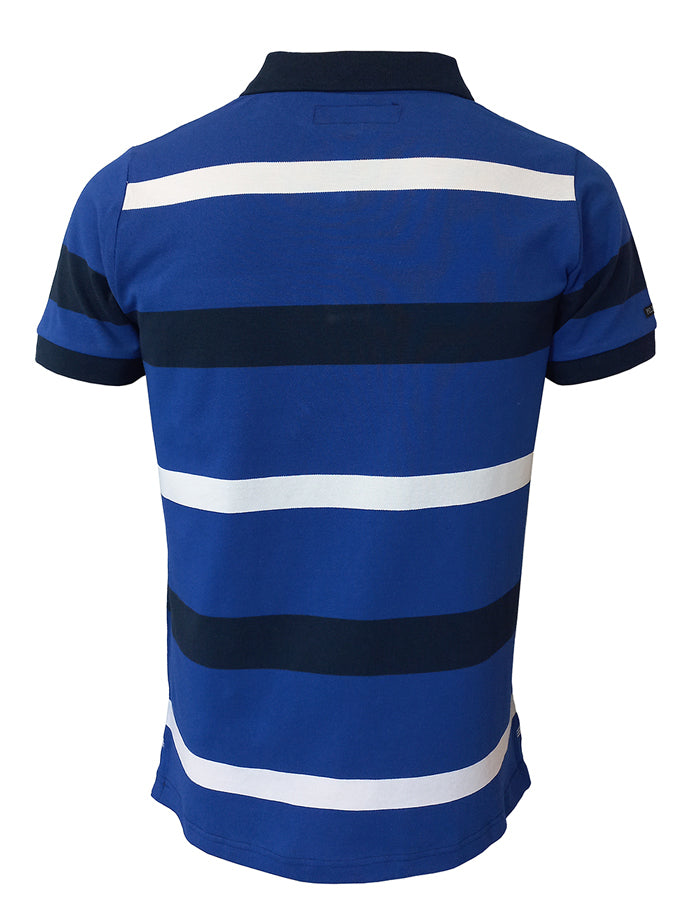 Ritemate Mens Pilbara Classic Cotton Polo (RMPC098) Royal/French Navy/White [SD]