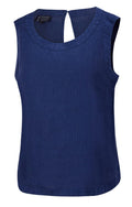 Ritemate Womens Pilbara Linen Singlet (RMPC132) Navy