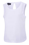 Ritemate Womens Pilbara Linen Singlet (RMPC132) White