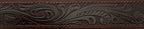 Ritemate Unisex Pilbara Western Rodeo Buckle Tooled Leather Belt (RMPW003) Dark Brown