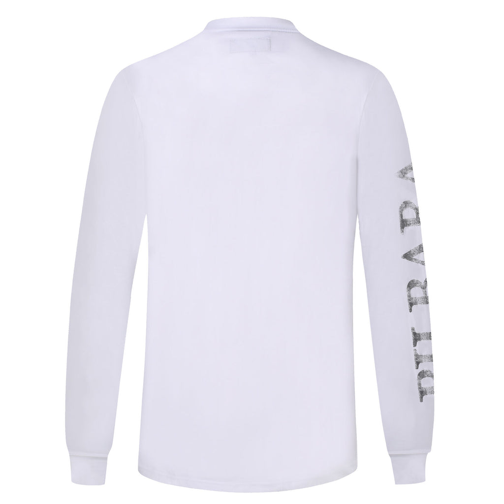 Ritemate Mens Pilbara Crew Neck L/S Tee (RMPC148) White