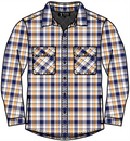 Ritemate Mens Pilbara Flannelette Quilted Shirt (RM123QS) Navy/Yellow/White [SD]