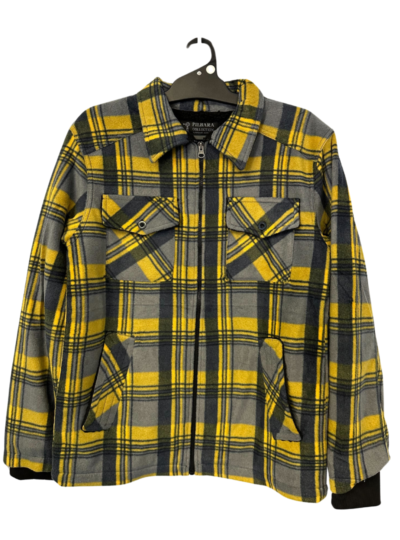 Ritemate Mens Pilbara Polar Fleece Jacket (RMPC056) Yellow/Navy/White