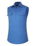 Ritemate Womens Pilbara Closed Front Sleeveless Workshirt (RM900CF) Lavender