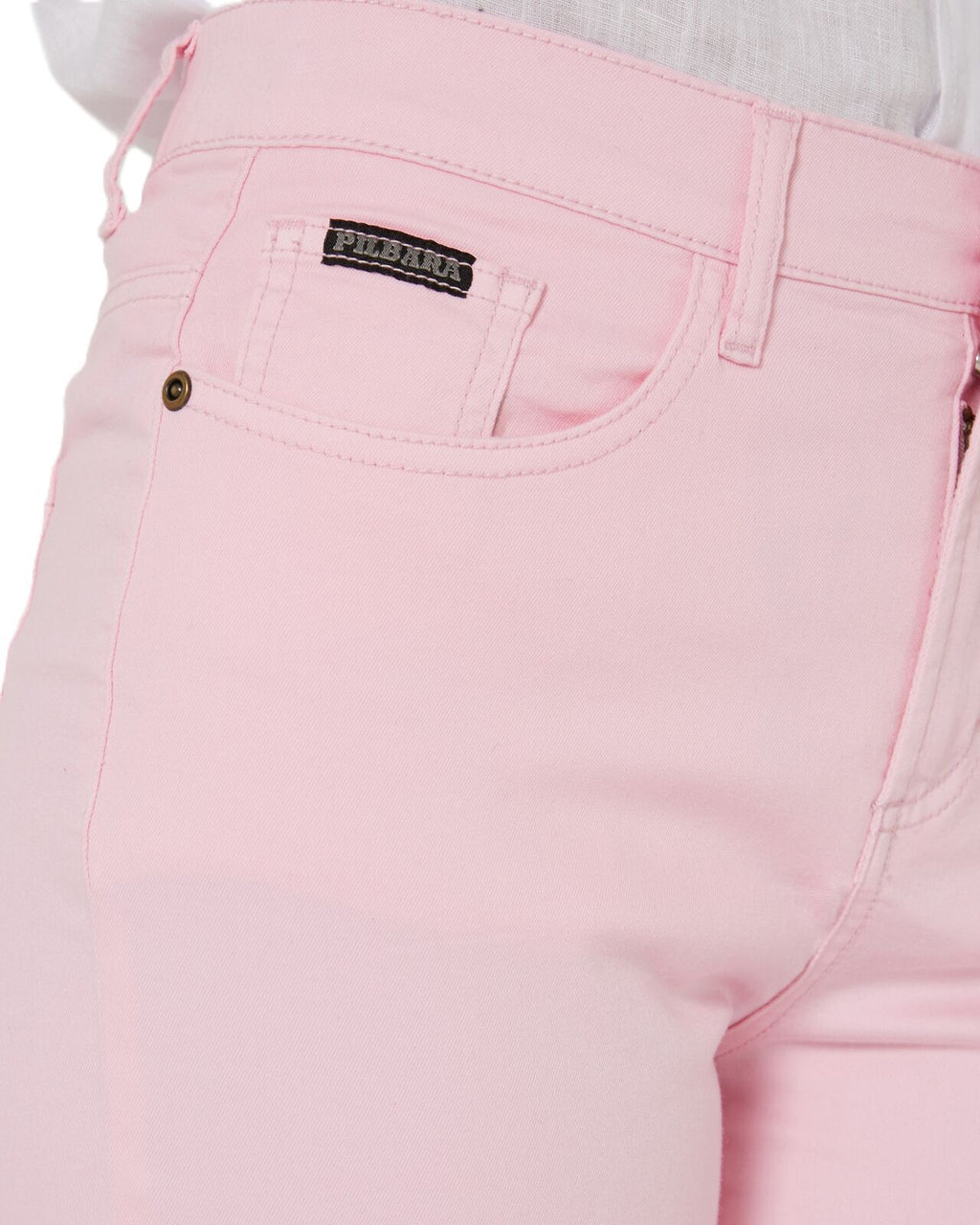 Ritemate Womens Pilbara Bella Cotton Stretch Capri Jeans (RMPC138) Pink
