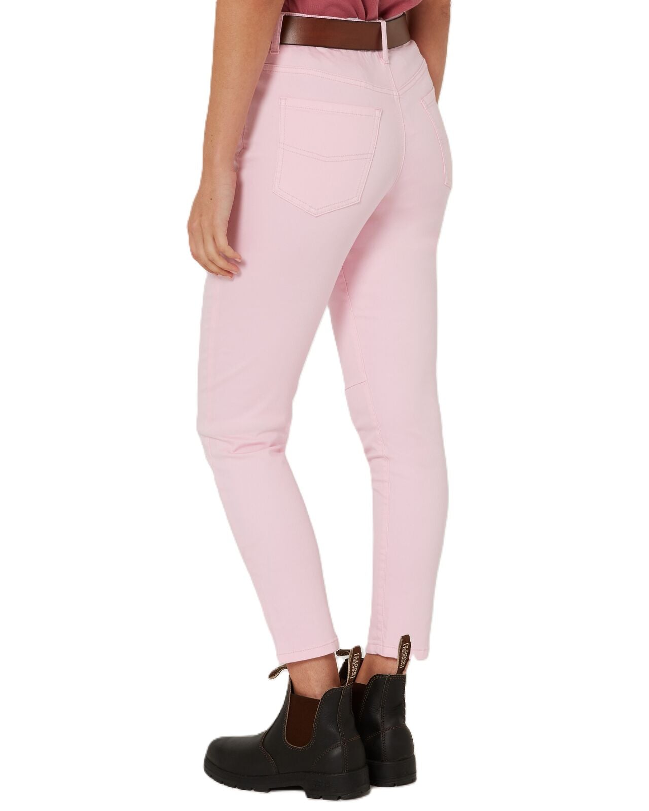 Ritemate Womens Pilbara Bella Cotton Stretch Capri Jeans (RMPC138) Pink