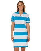 Ritemate Womens Pilbara Madeline Classic Polo Dress (RMPC130) Cornflower/White