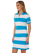 Ritemate Womens Pilbara Madeline Classic Polo Dress (RMPC130) Cornflower/White